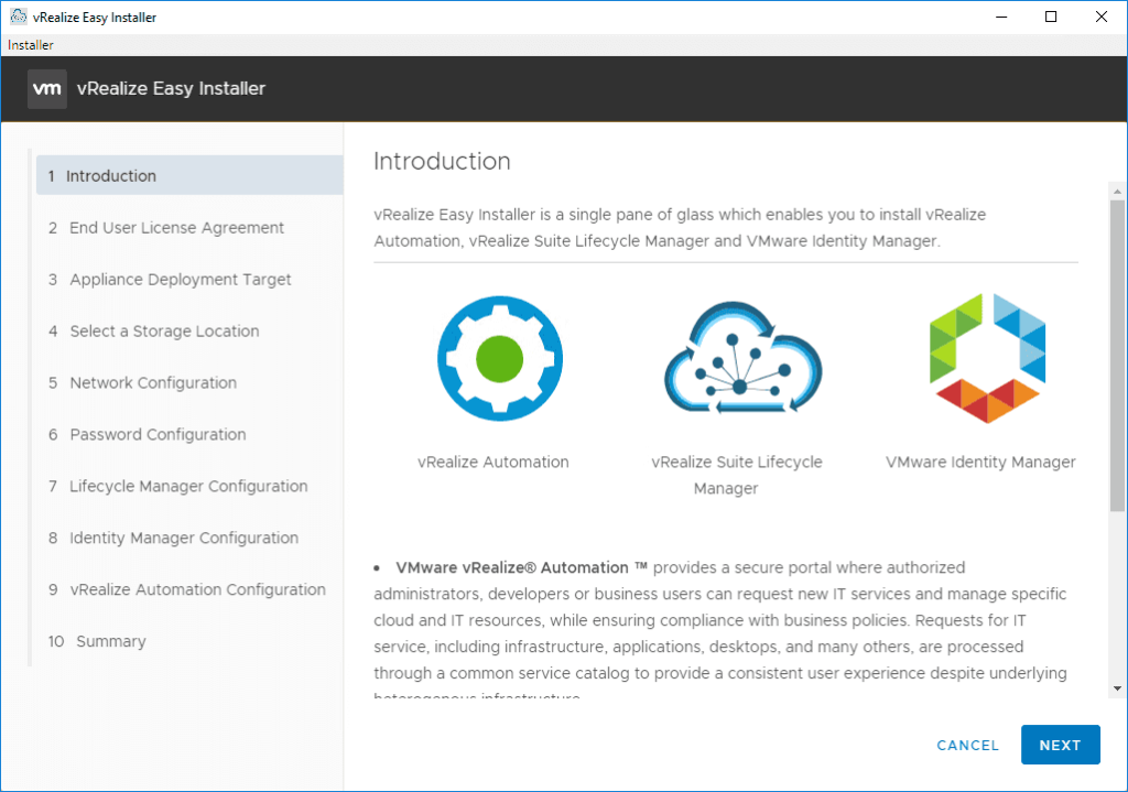 vRA 8 - Easy Installer