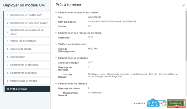 Installer vSAN 8 ESA Witness